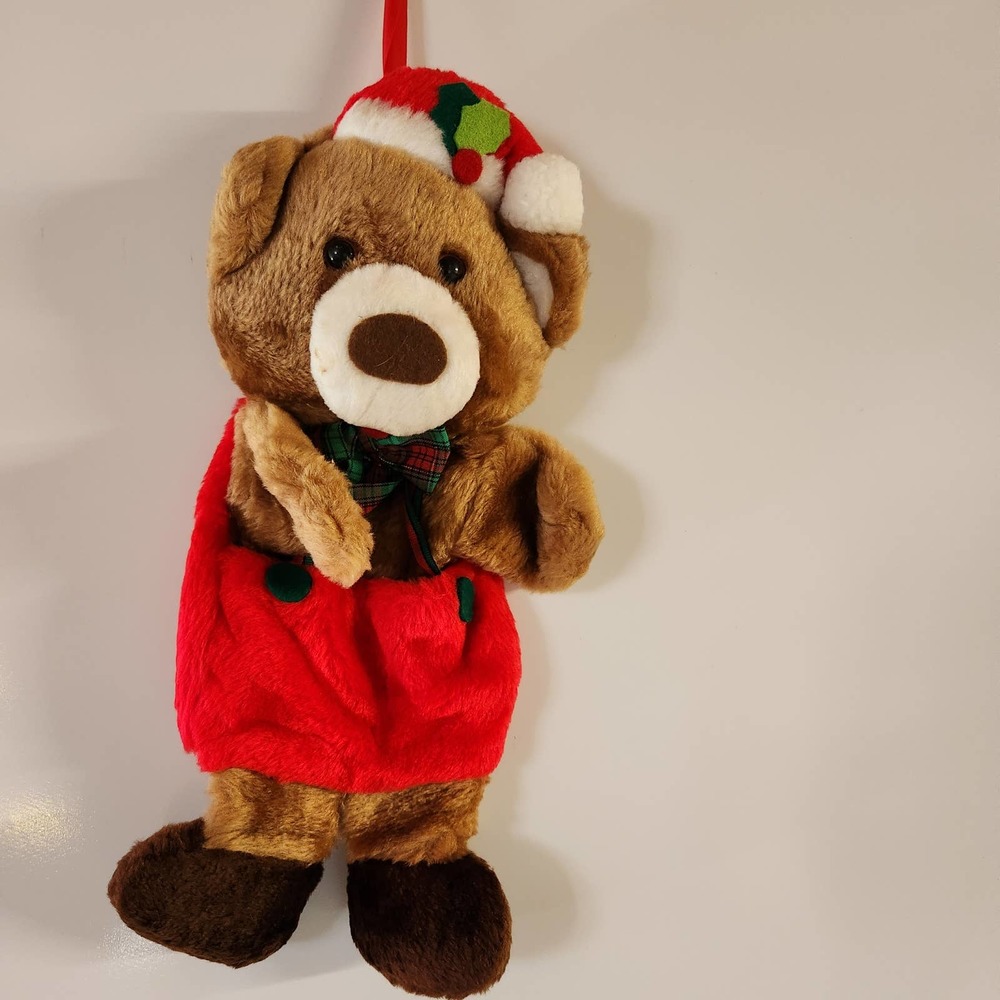 VTG Santas Best 3D Bear Christmas Stockings 15"